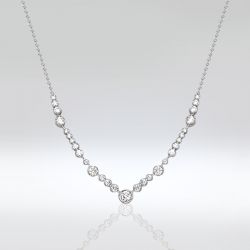 Round Cut White Sapphire Pendant Necklace For Women Wedding Jewelry 