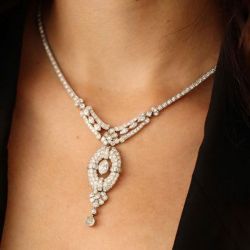 Marquise & Round Cut White Sapphire Necklace For Women Wedding Jewelry 