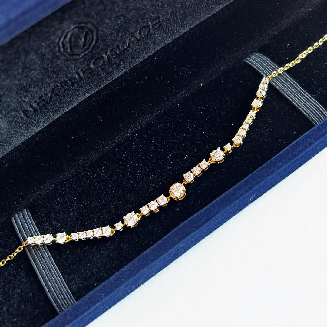 Golden Round Cut White Sapphire Pendant Necklace For Women